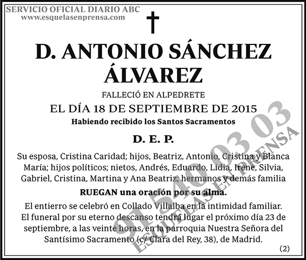 Antonio Sánchez Álvarez